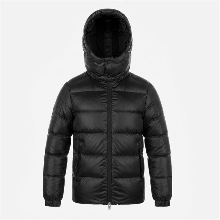 Arctic Army Kids Black Kids Hooded Long Sleeve Puffer Jacket in Size 8 - 9 Years, Sports Direct