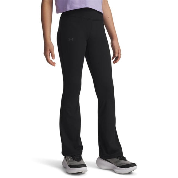 Black/Jet Gray - Under Armour - Kids Motion Flare Leggings