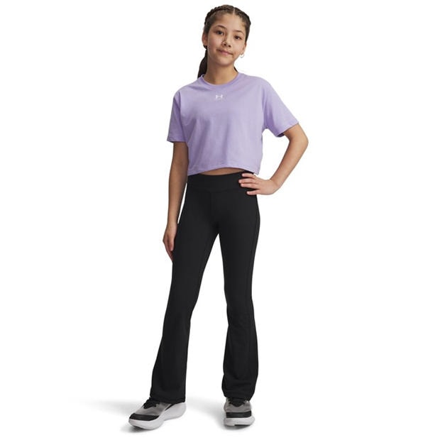 Black/Jet Gray - Under Armour - Kids Motion Flare Leggings