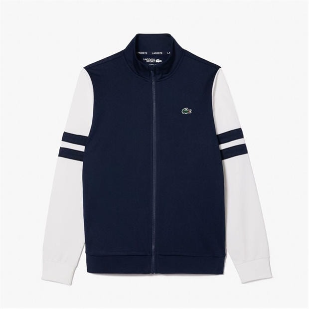 Lacoste Zip-Up Stretch Interlock Tennis Sweatshirt | SportsDirect