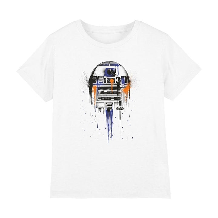 Star Wars Boys White R2d2 Paint Drip, Sports Direct