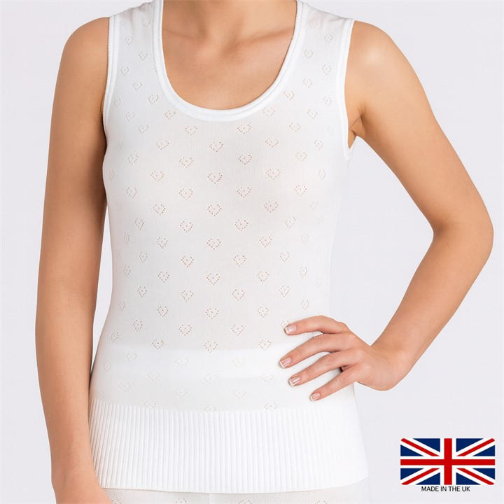 Valbonne Women's White Thermal No Sleeve Vest in Size XL, Sports Direct