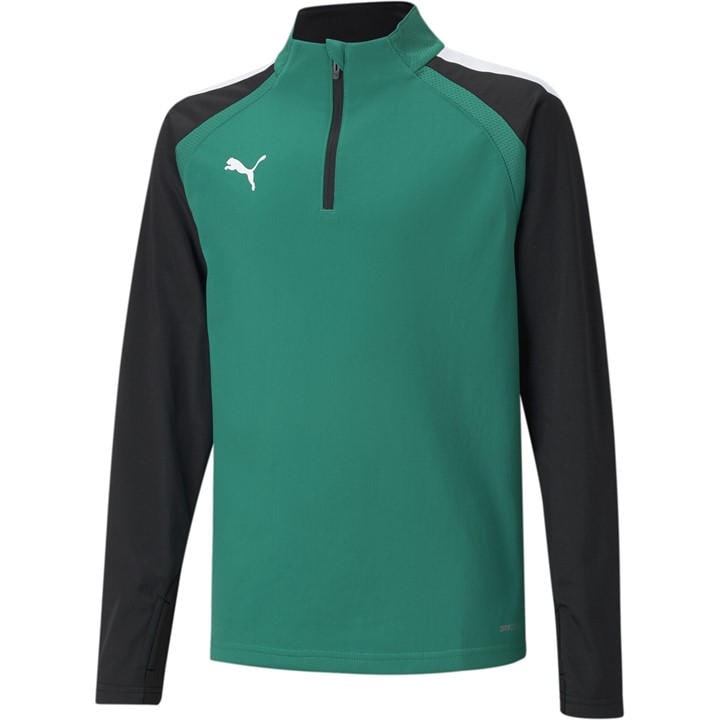 Puma  Kids Green (4) Teamliga 1/4 Zip Top  in Size 11 - 12 Years, Sports Direct