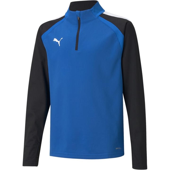 Puma  Kids Blue (4) Teamliga 1/4 Zip Top  in Size 11 - 12 Years, Sports Direct