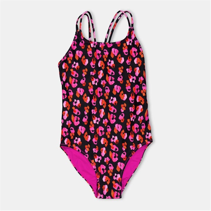 Biba Girls Pink Kids' Xback Scoop Neck Swimsuit in Size M, Sports Direct