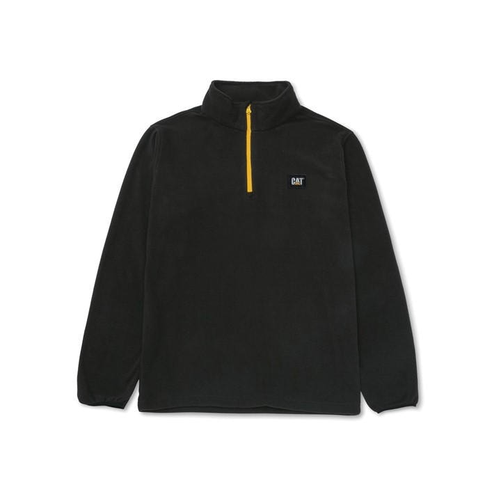Caterpillar Men's Black Microfleece Quarter Zip in Size 2XL, Sports Direct