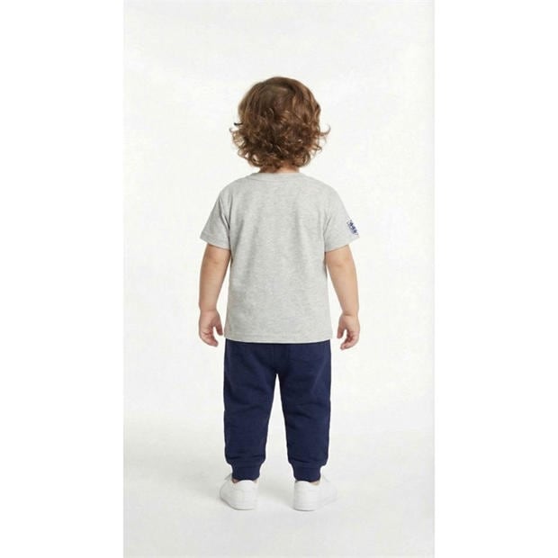 Grey/Navy/White - Team - England T-Shirt & Jog Pant