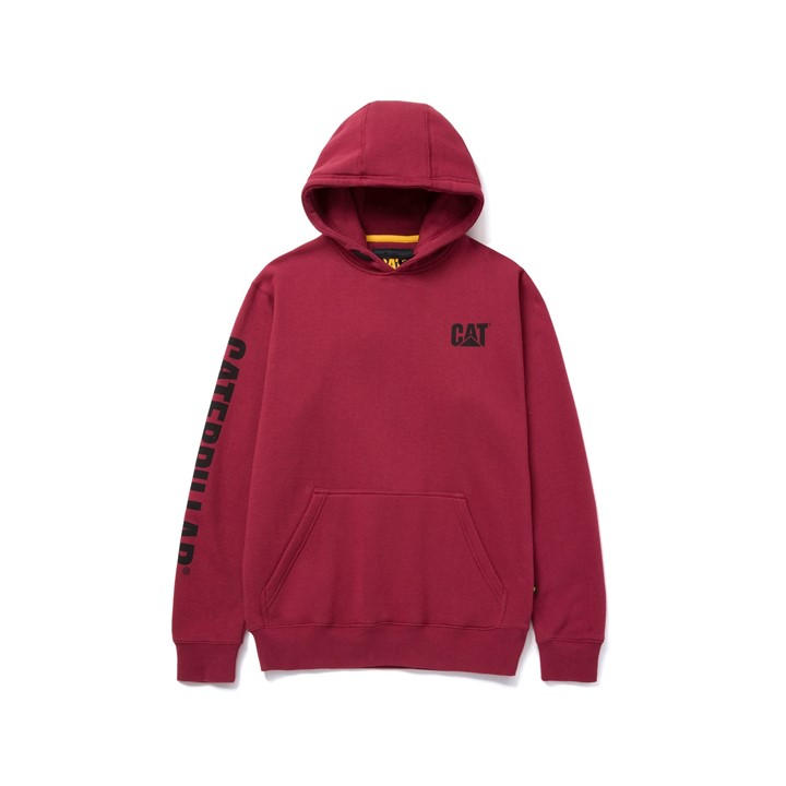 Caterpillar Men's Orange Trademark Banner Hooded Sweatshirt in Size 3XL, Sports Direct
