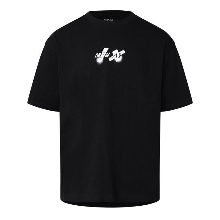 Replay Men's Black X Martin Garrix T-Shirt in Size XL, Sports Direct