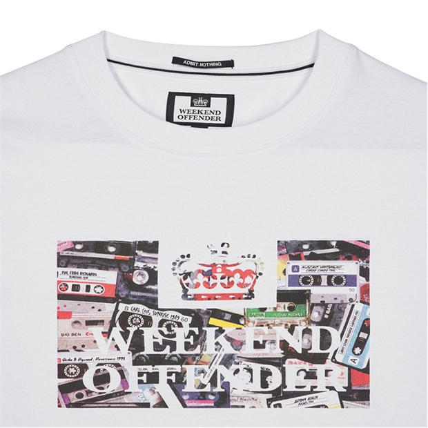 White - Weekend Offender - Keyte Graphic T-Shirt