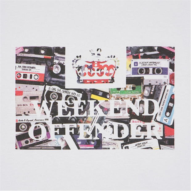 White - Weekend Offender - Keyte Graphic T-Shirt