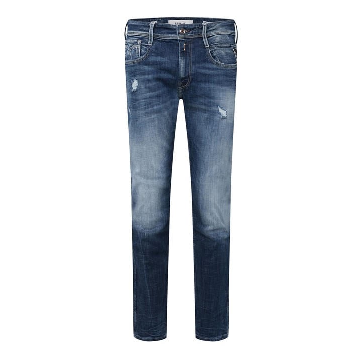 Replay Men's Blue Anbass Slim-Fit Jeans in Size L, Sports Direct