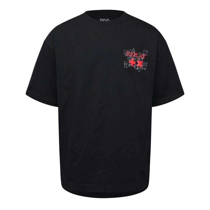 Replay Men's Black X Martin Garrix T-Shirt in Size XL, Sports Direct