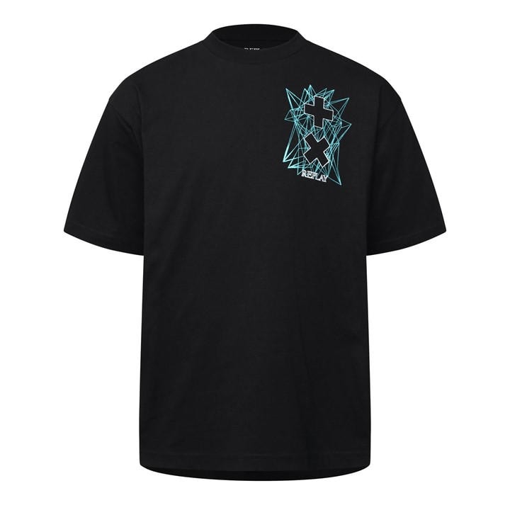 Replay Men' Black X Martin Garrix T-Shirt in Size S, Sports Direct
