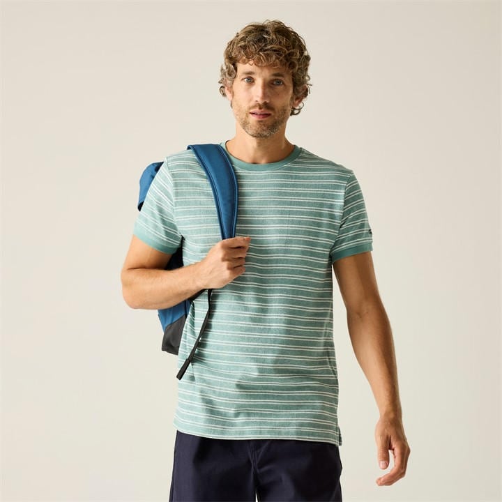 Regatta Men's Artc/Whtstrp Benlin Breathable T-Shirt in Size XL, Sports Direct