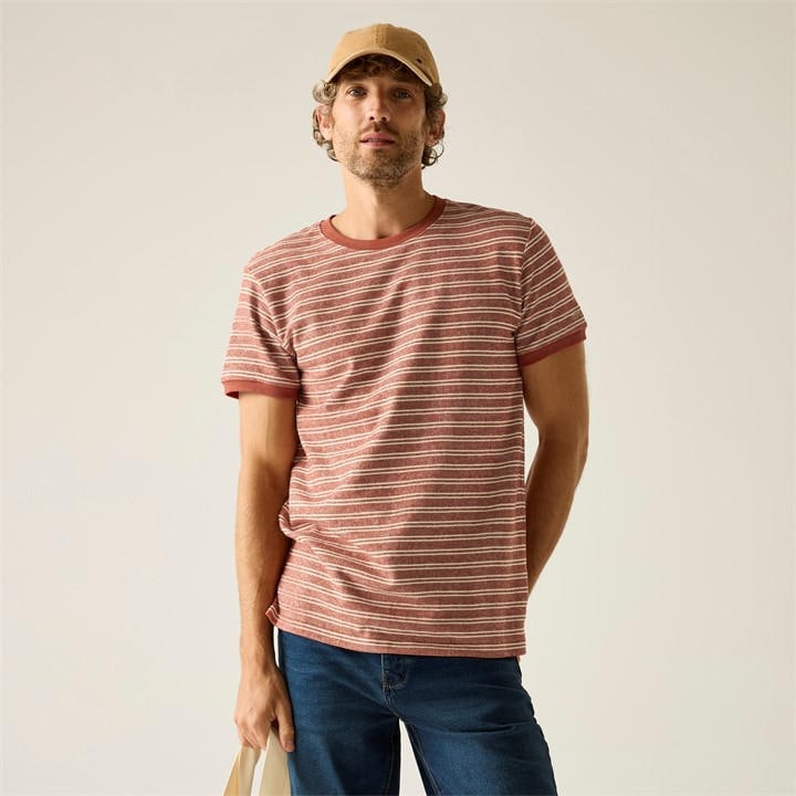 Regatta Men's Brick/Wtstsp Benlin Breathable T-Shirt in Size 2XL, Sports Direct
