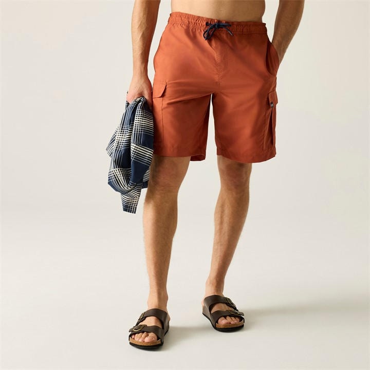 Regatta Men's Orange Blanmont Quick-Drying Swim Shorts in Size L, Sports Direct