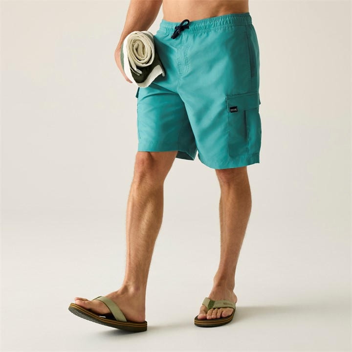 Regatta Men' Blue Blanmont Quick-Drying Swim Shorts in Size S, Sports Direct