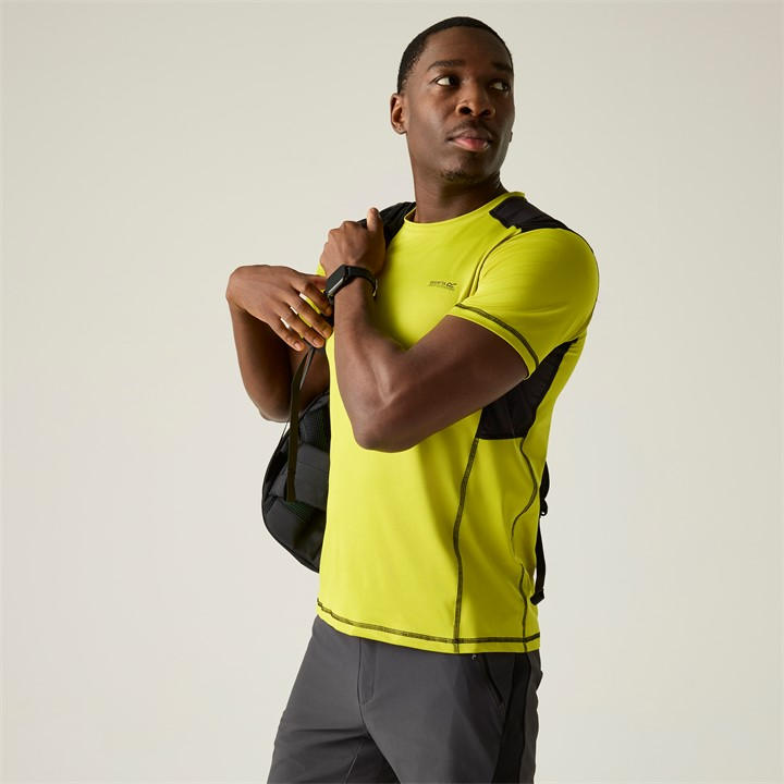 Regatta Men's Dktang/Blk Virda Lightweight T-Shirt in Size M, Sports Direct