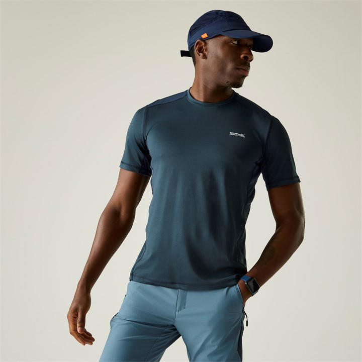 Regatta Men's Blue Virda Lightweight T-Shirt in Size XL, Sports Direct