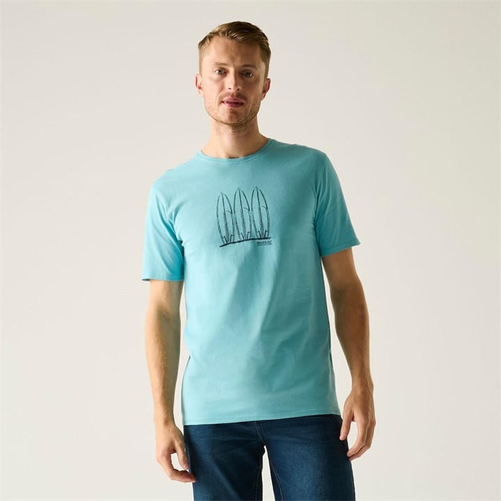 Regatta Men's Beige Cline Ix Breathable T-Shirt in Size 4XL, Sports Direct