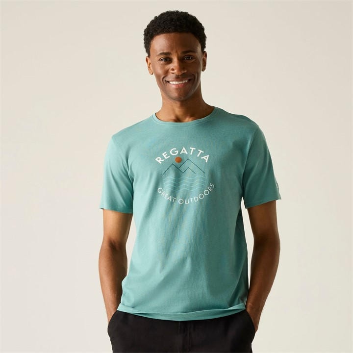 Regatta Men's Blue Cline Ix Breathable T-Shirt in Size 2XL, Sports Direct