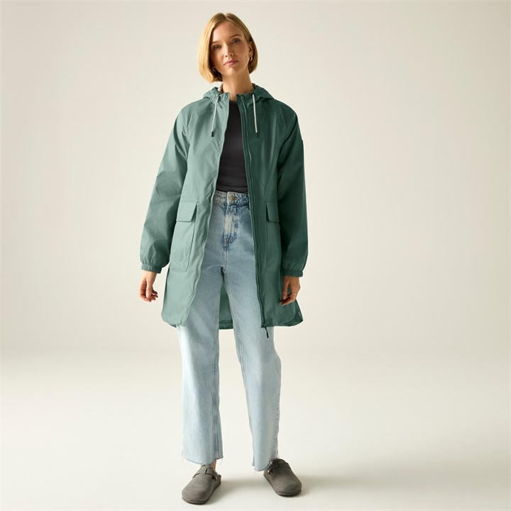 Regatta Women's Green Brindel Pack-It Waterproof Isolite Jacket in Size 12, Sports Direct