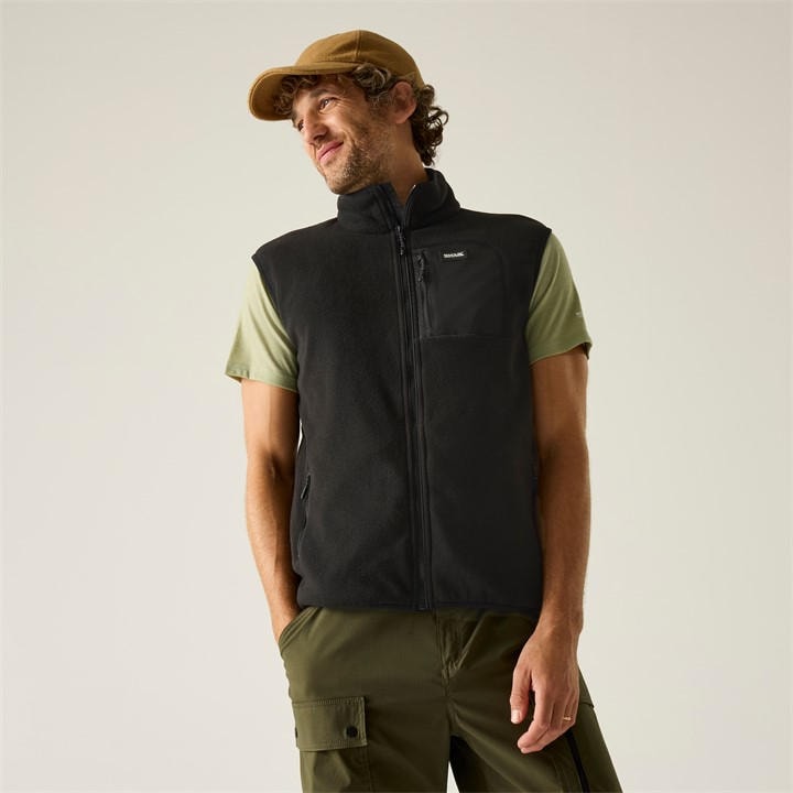 Regatta Men's Black Frankie Microfleece Gilet in Size 2XL, Sports Direct