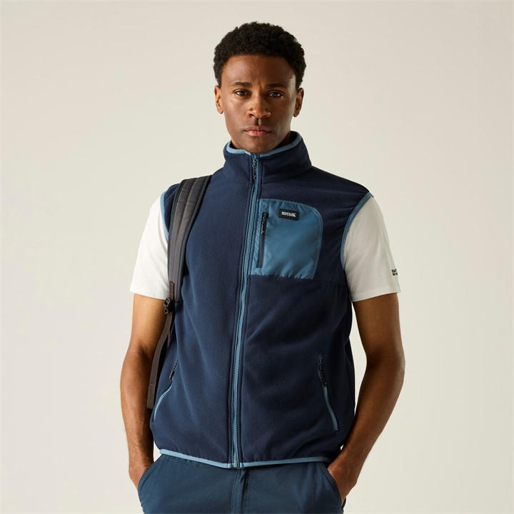 Regatta Men's Nvy/Chinabl Frankie Microfleece Gilet in Size 2XL, Sports Direct