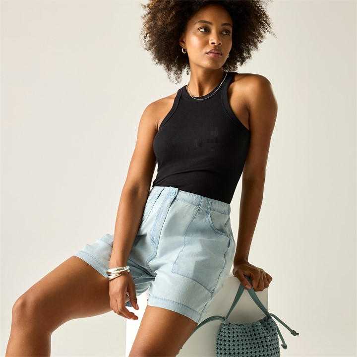 Regatta Women's Blue Liza Shorts in Size 18, Sports Direct