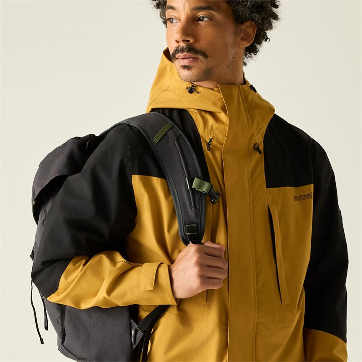 Regatta Men's Wdbrn/Blck Freesdale Waterproof Isotex Jacket in Size XL, Sports Direct