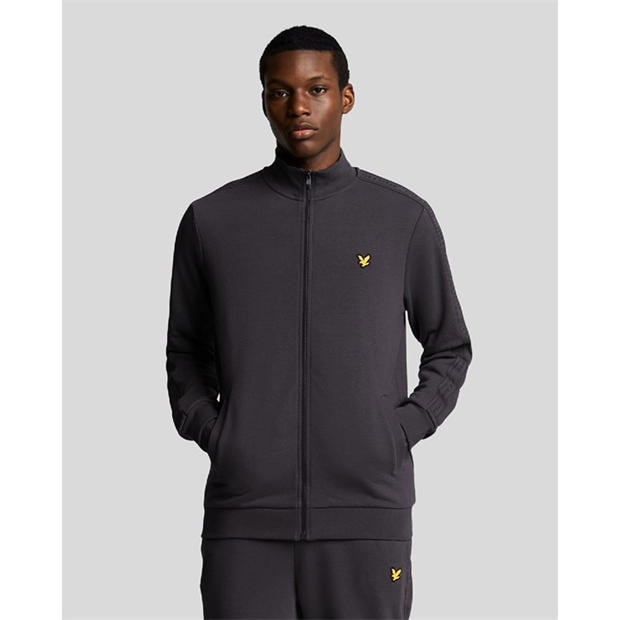 Grey - Lyle and Scott - Tape Track Top