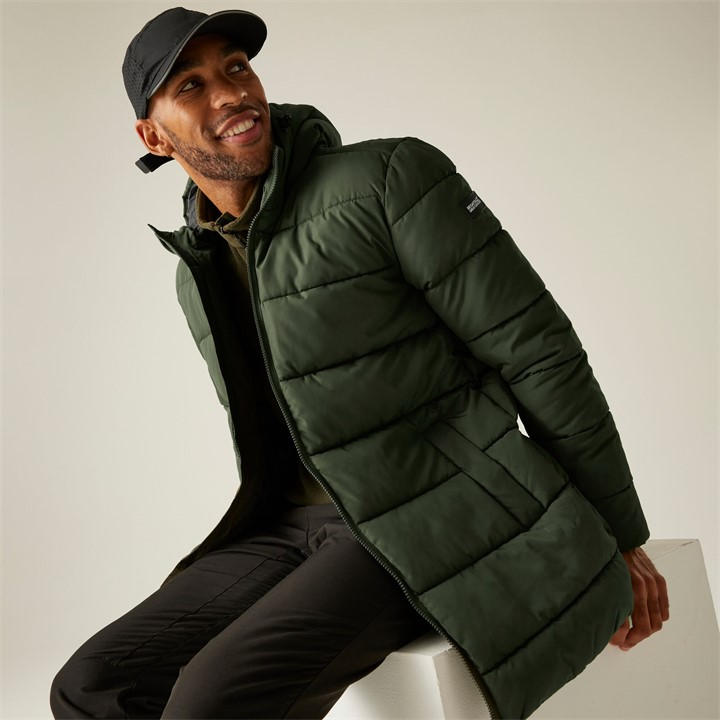 Regatta Men' Green Lakiver Padded Jacket in Size S, Sports Direct
