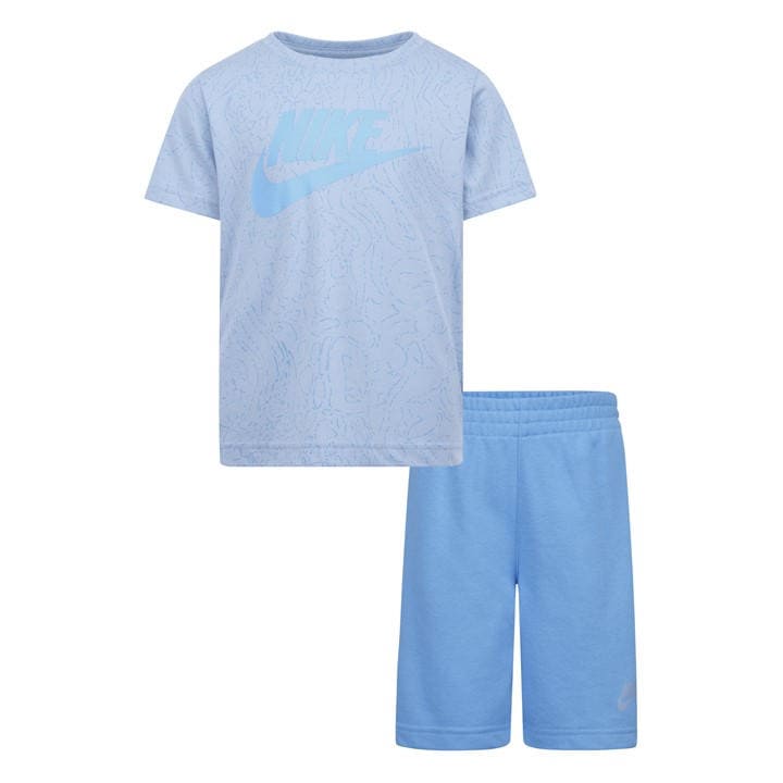 Nike Boys Blue Logo Top And Short Set  in Size 5 - 6 Years, Sports Direct