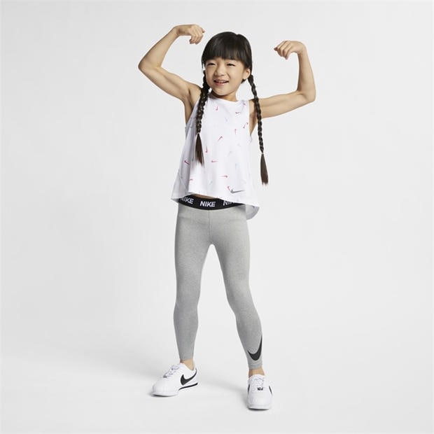 Šedá - Nike - Swoosh Leggings Infant Girls