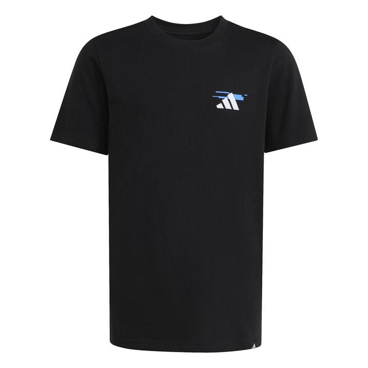 Adidas Boys Black Kids' Game 2 T-Shirt in Size 7 - 8 Years, Sports Direct