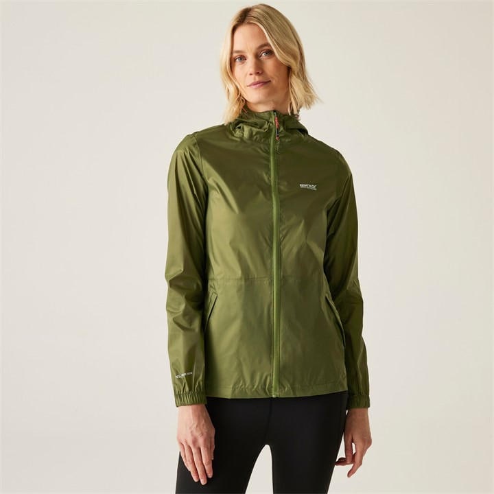 Regatta Women's Nephrite Green Pack It Iii Waterproof Jacket in Size 16, Sports Direct