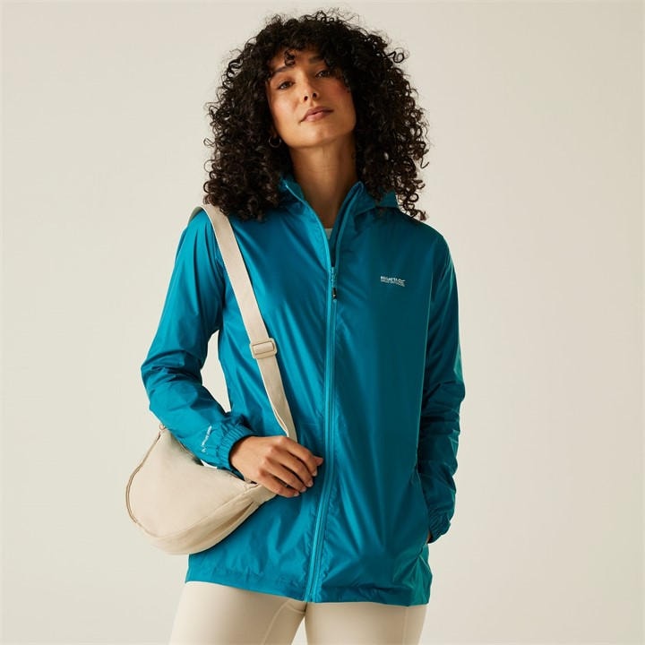 Regatta Women's Exotic Plume Green Pack It Iii Waterproof Jacket in Size 24, Sports Direct