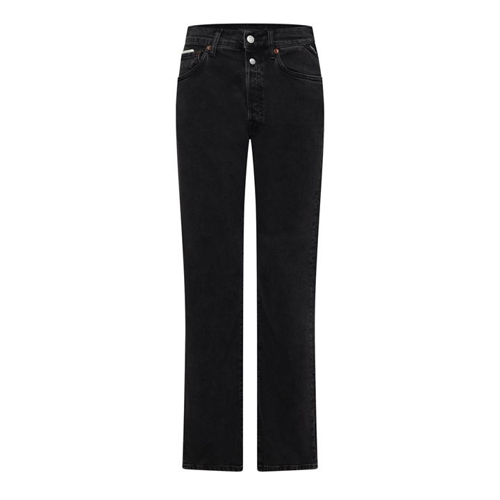 Replay Women's Black 9Zero1 Straight-Fit Jeans in Size 8, Sports Direct