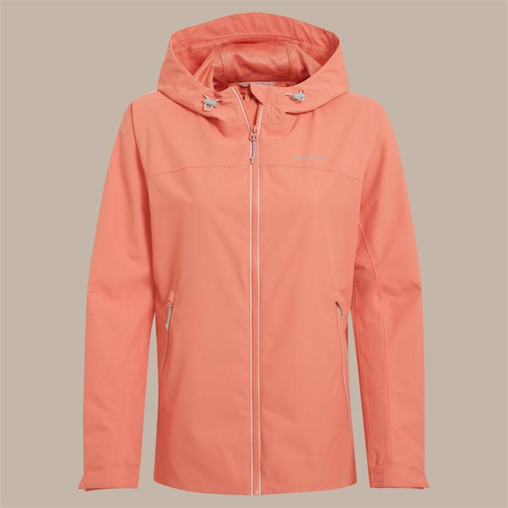 Craghoppers Women's Spcedapricot Solla Waterproof Lightweight Jacket in Size 8, Sports Direct