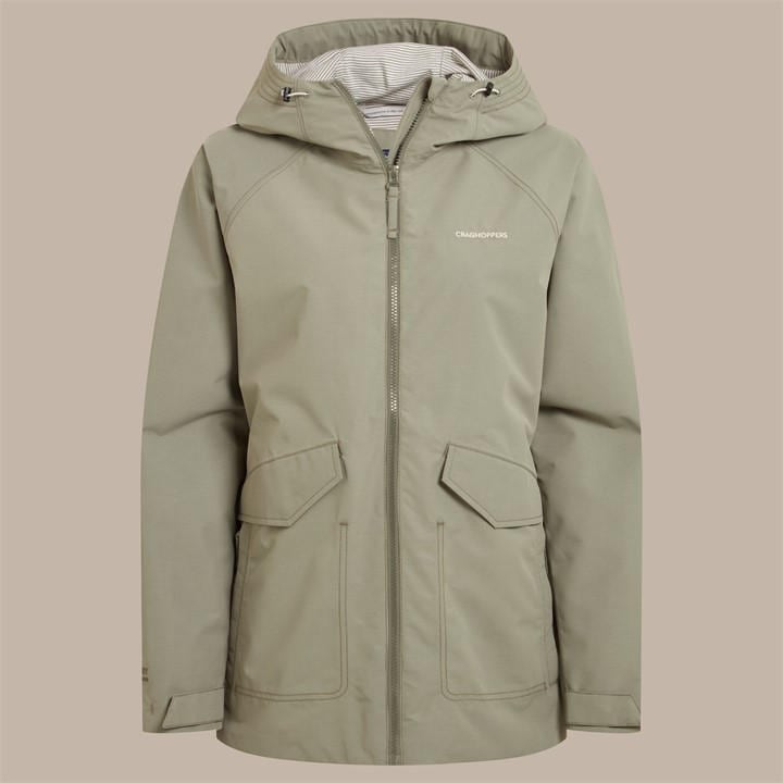 Craghoppers Women's Green Aziza Hooded Waterproof Jacket in Size 12, Sports Direct