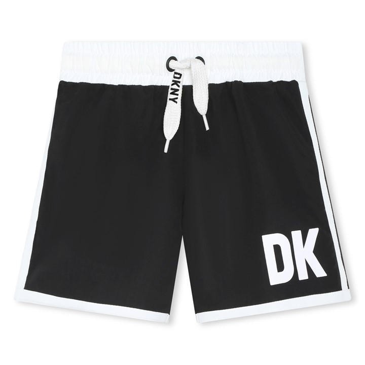 Dkny Boys Black Kids' Logo Swim Shorts in Size 14 - 16 Years, Sports Direct