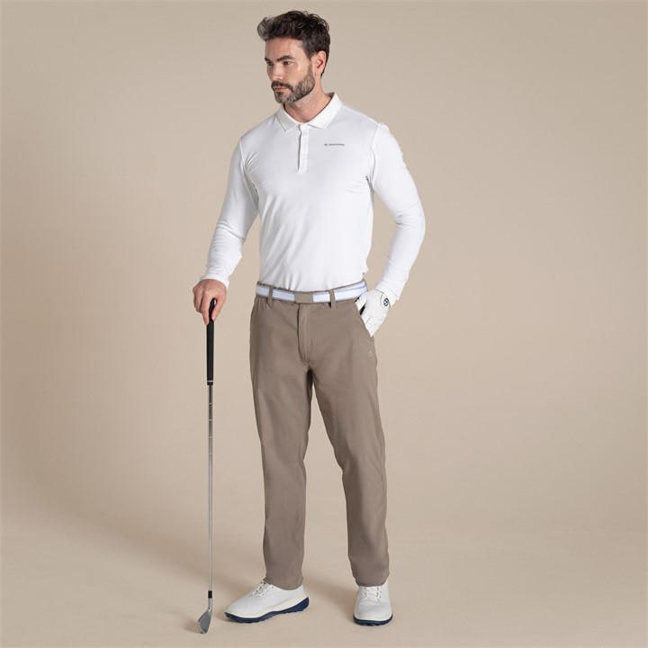 Craghoppers Men's White Nosilife Bramshaw Quick-Drying Golf Polo Tee in Size 2XL, Sports Direct