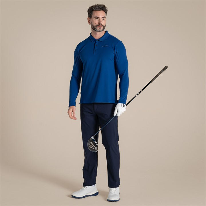 Craghoppers Men' Deep Marina Nosilife Bramshaw Quick-Drying Golf Polo Tee in Size S, Sports Direct