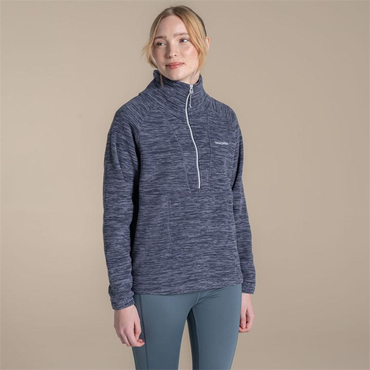 Craghoppers Women's Grey Esk Ii Insulated Half Zip Fleece Jacket in Size 14, Sports Direct