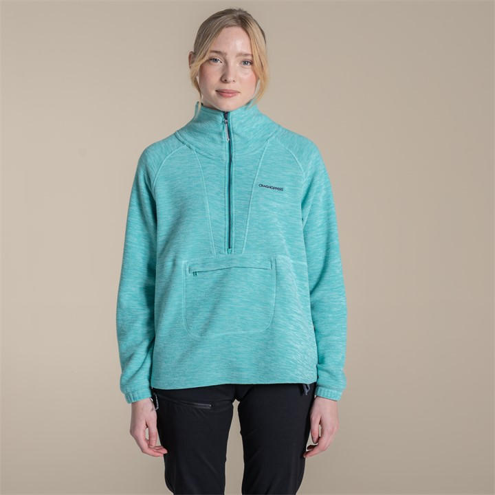 Craghoppers Women's Glazed Aqua Esk Ii Insulated Half Zip Fleece Jacket in Size 14, Sports Direct