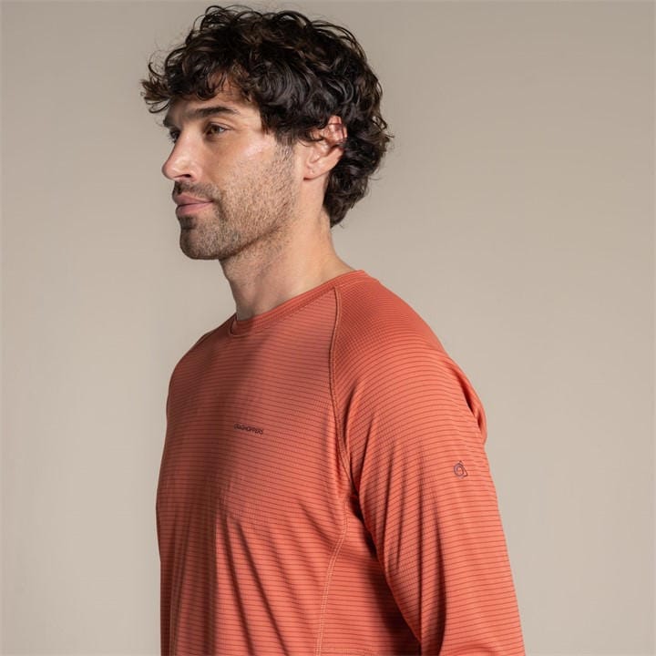 Craghoppers Men's Dark Sahara Nosilife Solar Shield+ Long-Sleeved T-Shirt in Size L, Sports Direct