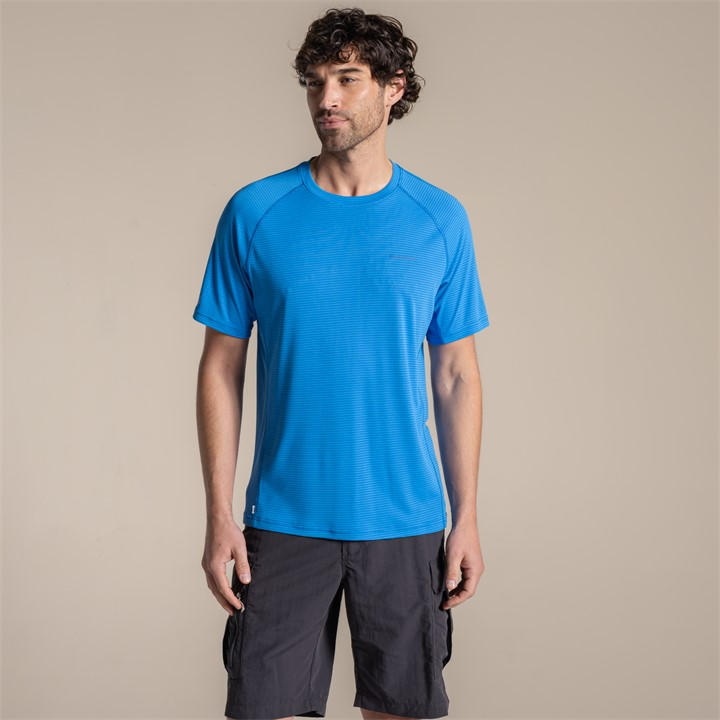 Craghoppers Men's Azure Sky Nosilife Solar Shield+ Short-Sleeved T-Shirt in Size XL, Sports Direct