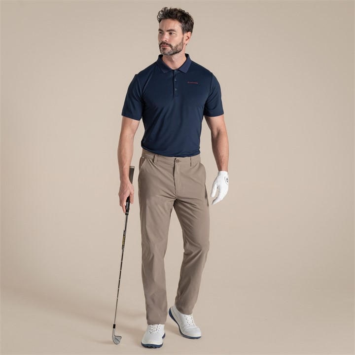 Craghoppers Men's Blue Nosilife Bramshaw Quick-Drying Golf Polo Top in Size XL, Sports Direct