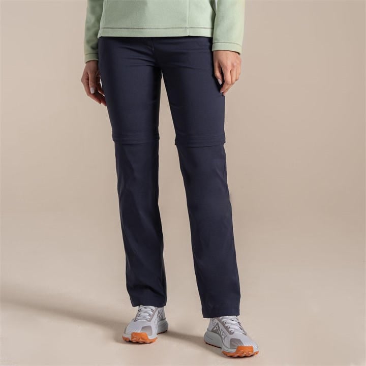 Craghoppers Women's Blue Kiwi Pro Iii Water-Repellent Convertible Trousers, Sports Direct